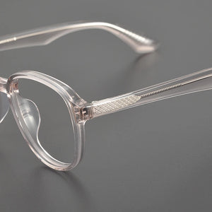 Trend Japanese style glasses frame Ultralight retro hand-made acetate oval eyewear Optical myopia full frame eyeglasses