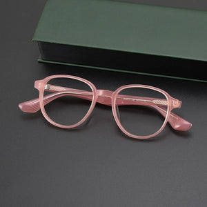 Trend Japanese style glasses frame Ultralight retro hand-made acetate oval eyewear Optical myopia full frame eyeglasses