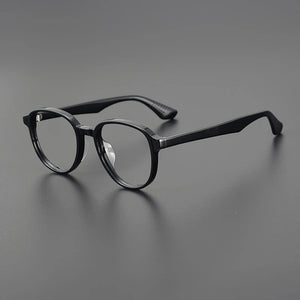 Trend Japanese style glasses frame Ultralight retro hand-made acetate oval eyewear Optical myopia full frame eyeglasses