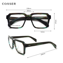 Load image into Gallery viewer, Trend Vintage Acetate Big Square Great Men Glasses Frame Women Optical Prescription Eyeglasses Wide Style Designer Eyewear