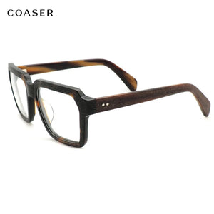 Trend Vintage Acetate Big Square Great Men Glasses Frame Women Optical Prescription Eyeglasses Wide Style Designer Eyewear