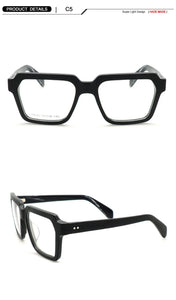 Trend Vintage Acetate Big Square Great Men Glasses Frame Women Optical Prescription Eyeglasses Wide Style Designer Eyewear