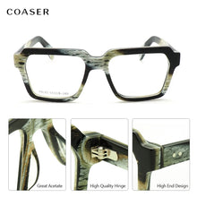 Load image into Gallery viewer, Trend Vintage Acetate Big Square Great Men Glasses Frame Women Optical Prescription Eyeglasses Wide Style Designer Eyewear