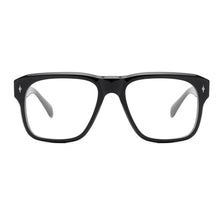Load image into Gallery viewer, Trendy Black Crystal Acetate Eyeglasses For Men Rivet Los Angeles Design Pilot Eyewear Women Square Myopia Prescription Glasses
