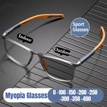 Load image into Gallery viewer, Trendy Intelligent Photochromic Myopia Glasses Men Color Changing Anti-blue Light Eyewear Unisex Optical Eyeglasses 0 To -4.0