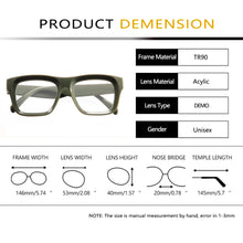 Load image into Gallery viewer, Trendy Oversized Square Eye Glasses For Men Tr90 Large Bold Frame Spectacles Women Myopia Prescription Glasses Oculos De Grau