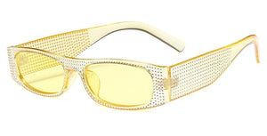 Trendy Small Vintage Sunglasses Women Classic Rectangle Punk Style Sunglasses Men Square Steampunk Glasses Woman UV400