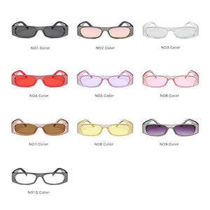 Trendy Small Vintage Sunglasses Women Classic Rectangle Punk Style Sunglasses Men Square Steampunk Glasses Woman UV400