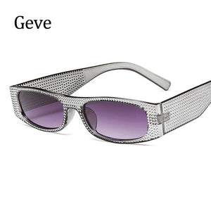 Trendy Small Vintage Sunglasses Women Classic Rectangle Punk Style Sunglasses Men Square Steampunk Glasses Woman UV400