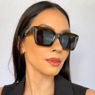 Trendy Square Sunglasses Women Vintage Brand Designer Black Sun Glasses For Woman Classic Retro Eyewear Shades UV400