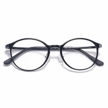 Load image into Gallery viewer, Tungsten Carbon Plastic Steel Round Ultra Light Spectacle Frame Short Sighted Women&#39;s Retro Korean Small Face Tungsten Titanium