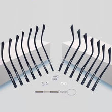 Load image into Gallery viewer, Tungsten carbon plastic steel TR90 glasses legs glasses legs a pair of black single teeth 1.2 series glasses accessories data co