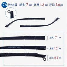Load image into Gallery viewer, Tungsten carbon plastic steel TR90 glasses legs glasses legs a pair of black single teeth 1.2 series glasses accessories data co
