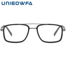 Load image into Gallery viewer, UNIEOWFA Aviation Myopia Eyeglasses Frame Men Optical Prescription Glasses Frame Male Acetate Brand Square Eyewear Frame 2023