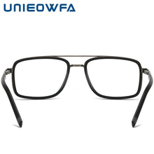 Load image into Gallery viewer, UNIEOWFA Aviation Myopia Eyeglasses Frame Men Optical Prescription Glasses Frame Male Acetate Brand Square Eyewear Frame 2023