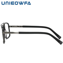 Load image into Gallery viewer, UNIEOWFA Aviation Myopia Eyeglasses Frame Men Optical Prescription Glasses Frame Male Acetate Brand Square Eyewear Frame 2023