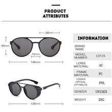 Load image into Gallery viewer, UV400 Punk Sun Glasses - Men&#39;s Retro Style Sunglasses by MUSELIFE