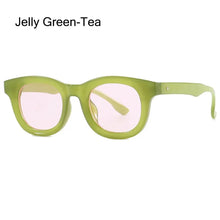Load image into Gallery viewer, UV400 Square Sunglasses Trendy Colorful Popular Jelly Green Sun Glasses Punk Shades for Women &amp; Men