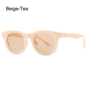 UV400 Square Sunglasses Trendy Colorful Popular Jelly Green Sun Glasses Punk Shades for Women & Men