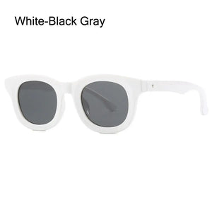 UV400 Square Sunglasses Trendy Colorful Popular Jelly Green Sun Glasses Punk Shades for Women & Men