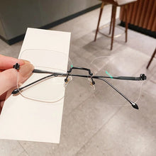 Load image into Gallery viewer, UVLAIK  Frameless Anti Blue Glasses Frame Men Women Square Eyeglasses Transparent Clear Lens Prescription Myopia Glasses