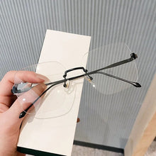 Load image into Gallery viewer, UVLAIK  Frameless Anti Blue Glasses Frame Men Women Square Eyeglasses Transparent Clear Lens Prescription Myopia Glasses