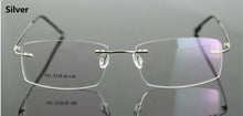 Load image into Gallery viewer, UVLAIK Classic Mens Pure Titanium Rimless Glasses Frames Myopia Optical Frame Ultra-light Titanium Frameless Eyeglasses Frame