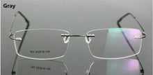 Load image into Gallery viewer, UVLAIK Classic Mens Pure Titanium Rimless Glasses Frames Myopia Optical Frame Ultra-light Titanium Frameless Eyeglasses Frame
