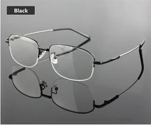 Carica l&#39;immagine nel visualizzatore di Gallery, UVLAIK Memory Titanium Eyeglasses Half Alloy Frame Optical Glasses Frame Men Women Retro Half-frame Glasses Prescription Frames