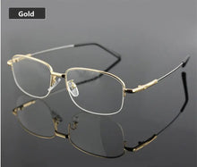 Carica l&#39;immagine nel visualizzatore di Gallery, UVLAIK Memory Titanium Eyeglasses Half Alloy Frame Optical Glasses Frame Men Women Retro Half-frame Glasses Prescription Frames