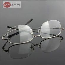 Carica l&#39;immagine nel visualizzatore di Gallery, UVLAIK Memory Titanium Eyeglasses Half Alloy Frame Optical Glasses Frame Men Women Retro Half-frame Glasses Prescription Frames