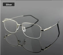 Carica l&#39;immagine nel visualizzatore di Gallery, UVLAIK Memory Titanium Eyeglasses Half Alloy Frame Optical Glasses Frame Men Women Retro Half-frame Glasses Prescription Frames