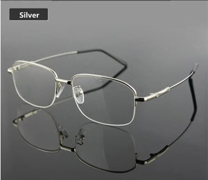 UVLAIK Memory Titanium Eyeglasses Half Alloy Frame Optical Glasses Frame Men Women Retro Half-frame Glasses Prescription Frames