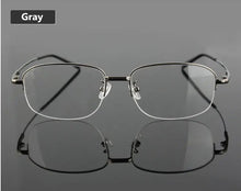 Carica l&#39;immagine nel visualizzatore di Gallery, UVLAIK Memory Titanium Eyeglasses Half Alloy Frame Optical Glasses Frame Men Women Retro Half-frame Glasses Prescription Frames