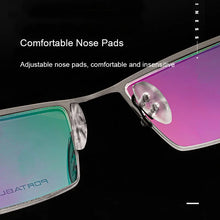 Load image into Gallery viewer, UVLAIK Men Business Half Frame Titanium Alloy Glasses Frame Leisure Ultra-light Myopia Eyeglasses Optical Eyebrow Wire Frame