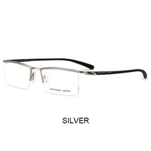 Load image into Gallery viewer, UVLAIK Men Business Half Frame Titanium Alloy Glasses Frame Leisure Ultra-light Myopia Eyeglasses Optical Eyebrow Wire Frame