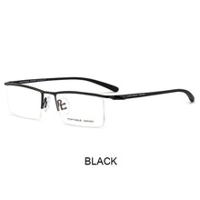 Load image into Gallery viewer, UVLAIK Men Business Half Frame Titanium Alloy Glasses Frame Leisure Ultra-light Myopia Eyeglasses Optical Eyebrow Wire Frame