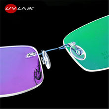 Carica l&#39;immagine nel visualizzatore di Gallery, UVLAIK Rimless Titanium Eyeglasses Frames Women Men Flexible Optical Frame Prescription Spectacle Frameless Glasses Eye glasses