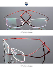 Carica l&#39;immagine nel visualizzatore di Gallery, UVLAIK Rimless Titanium Eyeglasses Frames Women Men Flexible Optical Frame Prescription Spectacle Frameless Glasses Eye glasses