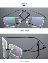 Carica l&#39;immagine nel visualizzatore di Gallery, UVLAIK Rimless Titanium Eyeglasses Frames Women Men Flexible Optical Frame Prescription Spectacle Frameless Glasses Eye glasses