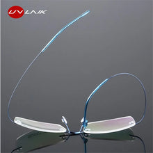 Carica l&#39;immagine nel visualizzatore di Gallery, UVLAIK Rimless Titanium Eyeglasses Frames Women Men Flexible Optical Frame Prescription Spectacle Frameless Glasses Eye glasses