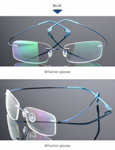 Carica l&#39;immagine nel visualizzatore di Gallery, UVLAIK Rimless Titanium Eyeglasses Frames Women Men Flexible Optical Frame Prescription Spectacle Frameless Glasses Eye glasses