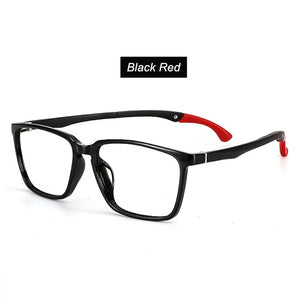 UVLAIK TR90 Glasses Frame Men Sports Flexible Adjustable Ear Hook Eyeglasses Lens Black Business Myopia Prescription Glass