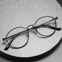 Load image into Gallery viewer, UVLAIK Ultralight Pure Titanium Glasses Frame Women Round Eyewear Men Myopia Optical Prescription Eyeglasses Japanese Designer