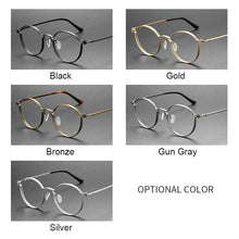 Load image into Gallery viewer, UVLAIK Ultralight Pure Titanium Glasses Frame Women Round Eyewear Men Myopia Optical Prescription Eyeglasses Japanese Designer