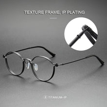 Load image into Gallery viewer, UVLAIK Ultralight Pure Titanium Glasses Frame Women Round Eyewear Men Myopia Optical Prescription Eyeglasses Japanese Designer
