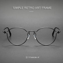 Load image into Gallery viewer, UVLAIK Ultralight Pure Titanium Glasses Frame Women Round Eyewear Men Myopia Optical Prescription Eyeglasses Japanese Designer
