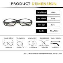 Load image into Gallery viewer, Ultem Men&#39;S Spectacle Frame Pei Titanium Square Ultralight Sports Glasses Frame Male Myopia Lunette De Vue Homme Goggles