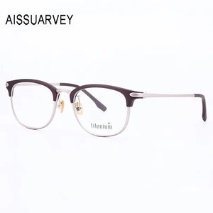 Ultem Metal Eyeglasses Frames for Men Women Simple Business Light Eye Glasses Optical Prescription Rectangle Glasses Classic New