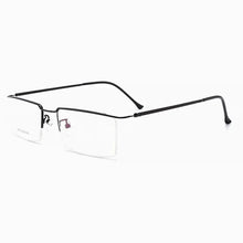 Load image into Gallery viewer, Ultra-Light Casual Metal Frame Eyeglasses Men Business Style Browline  Frame with Spring Hinges Half Rim Spectacles